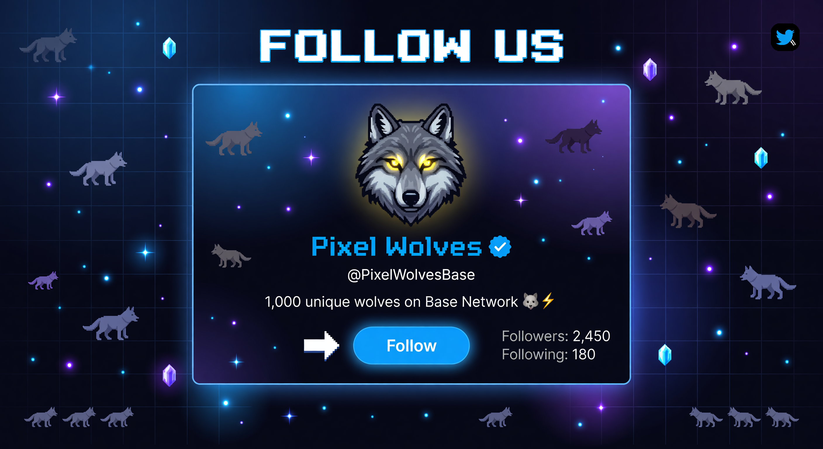 Follow @PixelWolvesBase